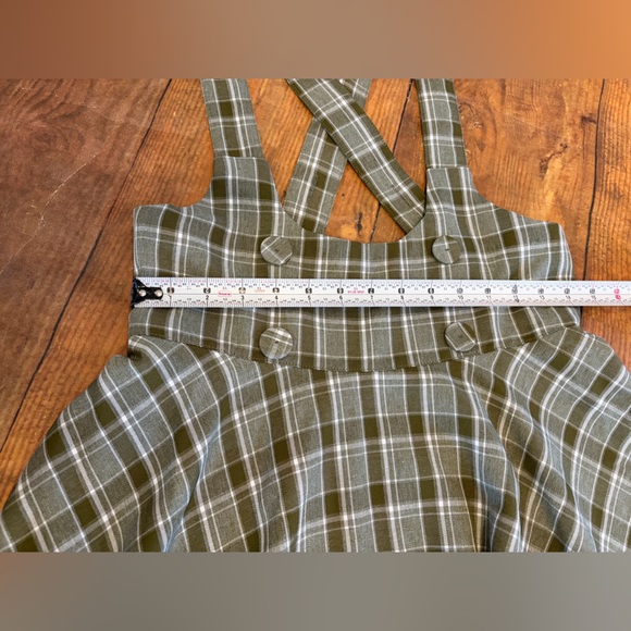 Voodoo Vixen Olive Plaid Shirt - Picture 5 of 9